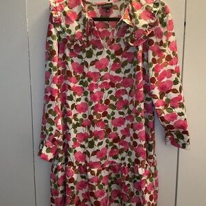 Who What Wear Pink and Green Floral Dress